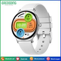 SACOSDING New Ultra-thin Durable Women Smart Watch 1.43  AMOLED Screen Sport Health Fitness Wireless BT Call Smartwatch For Android iOS