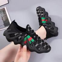 New flying woven women's sneakers shock-absorbing octopus volcano coconut shoes lightweight and comfortable soft-soled shoes 36