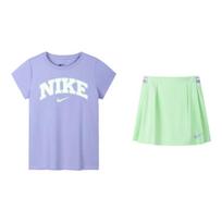 Nike mergaičių vasarinis laisvalaikio sijono ir šortų komplektas 110/56 5 šviesiai žalios spalvos