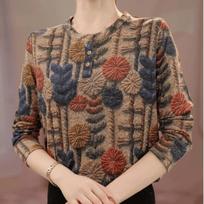 Autumn Plus Size Long-Sleeve Printed Flannel Shirt - Slimming, Casual, Loose Fit 2XL (67.5-75 kg) brown