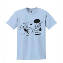 Pulp Fiction Jules Krazy Kat Vyriški šviesiai mėlyni marškinėliai JAV dydis, Unisex apvalia iškirpte 4XL