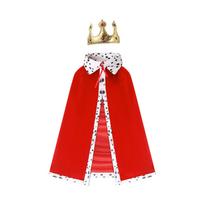 Karaliaus chalato kostiumo rinkinys Karaliaus apsiausto ir karūnos rinkinys Karaliaus apsiaustai Helovino Cosplay kostiumas vaikams, paaugliams, suaugusiems Cosplay, vaidmenų žaidimams child