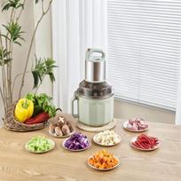HaoHao Sir 6L Multifunctional Electric Food Processor: Meat Grinder, Dough Mixer, Vegetable Chopper, Slicer, Cooker. Basic žalia