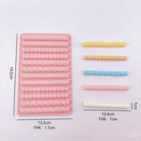 Gummy Candy Rope Silicone Mold Long Stick Pearls Chocolate Bar Cookies Biscuit Ice Cube Tray Crayon Candy Kitchen Pastry Tools