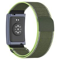 For Amazfit Helio Strap xDfind Covered Nylon Loop Band 280mm Wristband žalia