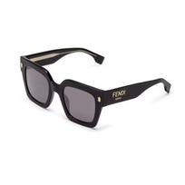 Fendi Square Sunglasses With Laser-Etched FF Temples Women sunglasses Black FOA030V1PF02N1 Black,F
