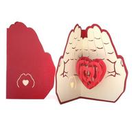 Creative Paper 3D Pop Up Card 3D Design Romantic Style Love Postcard Greeting Card Valentines Day