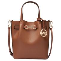 Michael Kors MK Carson grublėtos odos peties rankinė per kūną Maža moteriška rankinė Ruda 35S5G2ZC5T-LUGGAGE Basic Set (Bag+Dust Bag) brown