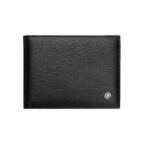 Montblanc Westside 6 Card Slot Short Leather Wallet Men Wallet Black 38036 Gift Set(Basic Set+Box+Shopping Bag)