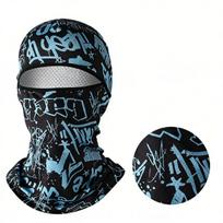 Windproof Dustproof Full Face Motorcycle Balaclava Breathable Biker Helmet Liner Face Mask mėlyna
