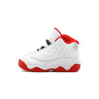 Jordan Air Jordan 13 HISTORY OF FLIGHT Slip Resistant High top Toddler Shoes White Red Infant And Toddler 414581-103 8C