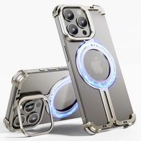Oatsbasf Magsafe Phone Case for iPhone 14 15 Pro Max Frameless Slim Phone Cover Wireless Charging Magnetic Bumper w/Kickstand For iPhone 15 Pro