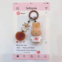Miffy Keychains for Bags Miffy Keyrings Flocked Keychains Accessories Cute Miffy Figure Toys Children's Day Gift
