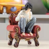 18CM L Lawliet Figure DEATH NOTE Chair Sitting Position Anime Desktop Crafts Golf Model Toy Gift Collection Ornaments PVC