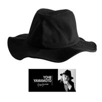 Oversized Black Bucket Hat - Yamamoto Style Wide Brim Sun Hat for Women, Breathable UPF50+ Japanese Basin Cap for Large Head M 56-58cm