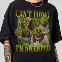Negaliu Šiandien esu užverstas Marškinėliai Juokingi Shrek Madingi Marškinėliai Dydis S-5XL Unisex Marškinėliai XXXXL