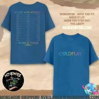 Coldplay Merchandisingas 2025 Music Of The Spheres Pasaulinio Turinio Unisex Marškinėliai XXXXL