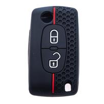 Silikono atverčiamas nuotolinio automobilio rakto dėklo dangtelis skirtas Citroen C2 C3 C4 C5 C6 Xsara Berlingo Peugeot 207 307 308 407 607 807 Protector Fob