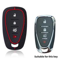 Silicone For Chevrolet Malibu Blazer Traverse Seeker Onix Equino Volt Bolt Trax Orlando Cruze Spark Sonic Camaro Car Key Case