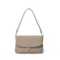 Large Capacity Leather Bag Versatile Messenger Bag Messenger Bag Femininity Fashion Real Cowhide Shoulder Bag pilka spalva