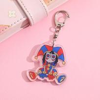 1Pcscartoon The Amazing Digital Circus Acrylic Keychain Cute Backpack Pendant Bag Charms Accessories Decoration Holiday Gift Items 5cm