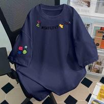Unisex Harajuku grynos medvilnės trumpomis rankovėmis marškinėliai, unikalus linksmas printas, naujas vasarinis apvalios kaklo viršus M