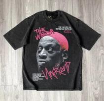 Dennis Rodman The Worm Grafika Juoda Spalva Vyrams Moterims Unisex Marškinėliai S5XL Unisex Marškinėliai S