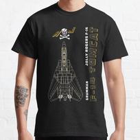 F14 Tomcat Jolly Rogers VFA103 Jet Airplane Profile Classic Gift Retro TShirt Unisex T-Shirt S