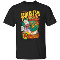 Krusty Klounas Simpsonai Vyriški marškinėliai Juodi Unisex dydžiai JJ3461 Unisex marškinėliai S