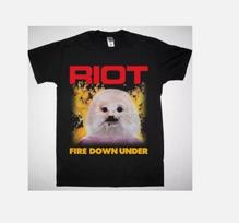 RIOT FIRE ŽEMUJOJE AUSTRALIJOJE 1981 NAIVI JUODA MARŠKINĖLIAI Unisex Marškinėliai XXXL