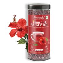 NutroVally Hibisko arbata-30g| Šviežios hibisko gėlės| Padeda odos švytėjimui|hibisko žiedų arbata| Natūrali žolelių arbata | Sodri spalva, gėlių aromatas|Kofeinas