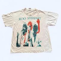 Vintažinis 1990-ųjų baltas Rod Stewart koncertinis grafinis Unisex marškinėlis SEG_511 S