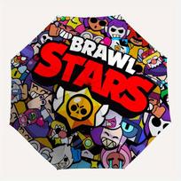 1 vnt. Brawl Stars tematikos aukštos kokybės skėtis, automatiškai atsidarantis ir užsidarantis skėtis, daugiafunkcis skėtis G0811114