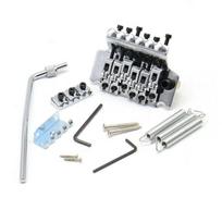 Floyd Rose Elektrinės Gitaros Tremolo Tiltelis Dvigubo Fiksavimo Sistema Kairiarankiams Juodas / Sidabrinis