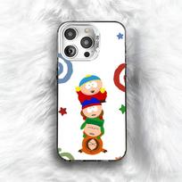 Juokingas S-South-Park mielas telefono dėklas, skirtas iPhone 16 17 15 14 12 13 Pro Max, juodos spalvos, smūgiams atsparus dangtelis iPhone12PROMAX