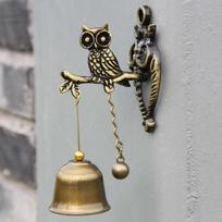 Horses Elephant Owls Animal Vintage Style Doorbells Metal Iron Bells Wind Bells Ornamental Walls black