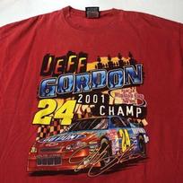 Vintažiniai 2001 m. Nascar Jeff Gordon Chase Red unisex marškinėliai S