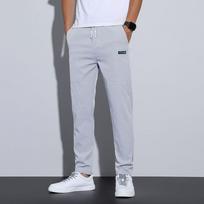 Men's Plus Size Casual Straight Pants Elastic High Waist Business Pants 5XL