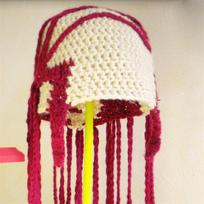 New handmade crocheted colorful dopamine fruit pie beret fashionable and fresh adult hat Adult 57-59cm white