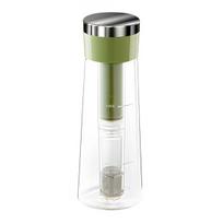 750ML Šalto plikymo kavos ąsotis 2 minučių šalto plikymo ąsotis su nerūdijančio plieno filtru, skirtas naudoti namuose, Ledinės kavos arbatinukas žalia