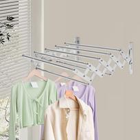 Stainless Steel Wall Mounted Laundry Drying Rack, Clothes Hanger Rack, Retractable Clothes Rack Installed In Bedrooms, Stores 7