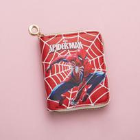 Post short Spider-Man zipper small wallet, cartoon animation portable card bag, new change clip. 11*8.5*2