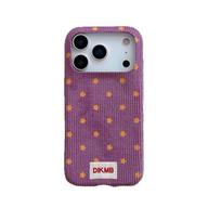 Retro Yellow Star Fabric Phone Case for iPhone 15, iPhone 16, iPhone 17 Pro Max iPhone 13