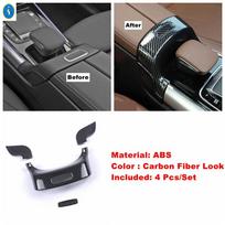 Automobilio centrinės konsolės porankių dėžutės jungiklių skydelio apdailos priedai Mercedes Benz B GLB GLA klasei W247 X247 H247 - 2024 Carbon Fiber Look black