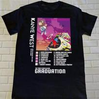 Kanye West Graduation Black Short Sleeve Cotton T-shirt Unisex Unisex T-Shirt M