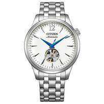 CITIZEN Collection NH9131-73A Automatinis laikrodis su atviru mechanizmu Baltas ciferblatas Nerūdijančio plieno Vyriškas balta