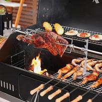 Grilio rotiserijos rinkinio priedas 15 kg talpos nerūdijančio plieno automatiškai besisukantis BBQ kepimo aparatas skirtas