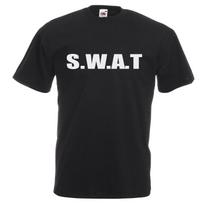 Unisex Juodi SWAT Policijos Riot Komandos Specialiųjų Pajėgų Komanda 100% Medvilnės Marškinėliai Vyriški Marškinėliai Viršus 4XL black