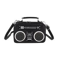 Foreign trade sequined radio box bag  new European and American fashion contrasting color shoulder bag women's versatile messenger bag juoda