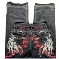 GLYDE American Retro High Street Y2K Personalized Patchwork Letter Embroidered Jeans Gothic Fashion Wide-leg Denim Trousers S